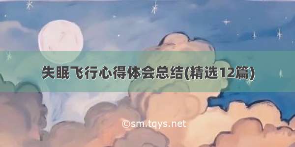 失眠飞行心得体会总结(精选12篇)