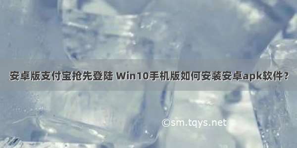 安卓版支付宝抢先登陆 Win10手机版如何安装安卓apk软件？