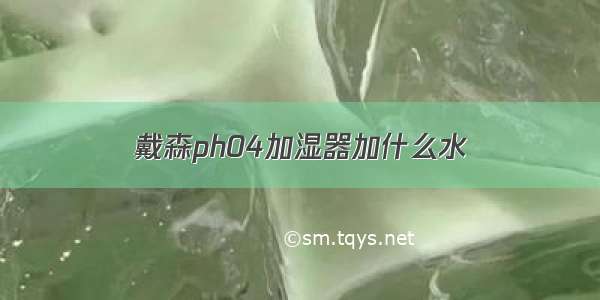 戴森ph04加湿器加什么水