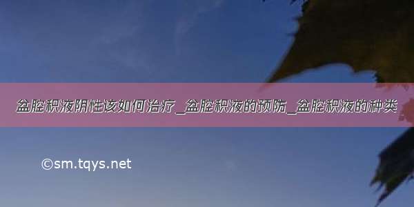 盆腔积液阴性该如何治疗_盆腔积液的预防_盆腔积液的种类