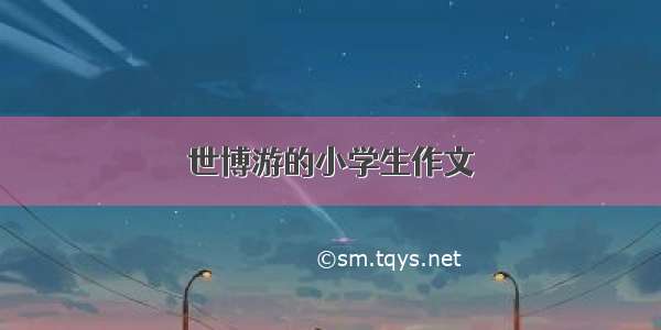 世博游的小学生作文