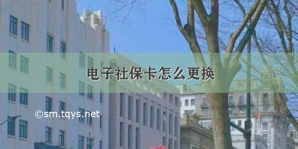 电子社保卡怎么更换