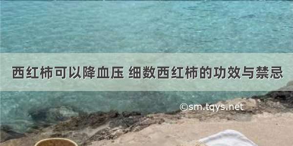 西红柿可以降血压 细数西红柿的功效与禁忌