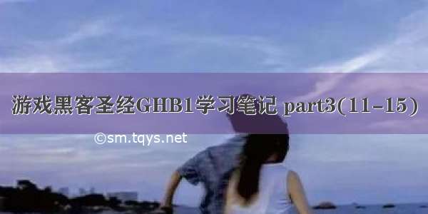 游戏黑客圣经GHB1学习笔记 part3(11-15)