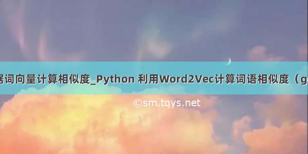 python根据词向量计算相似度_Python 利用Word2Vec计算词语相似度（gensim实现）