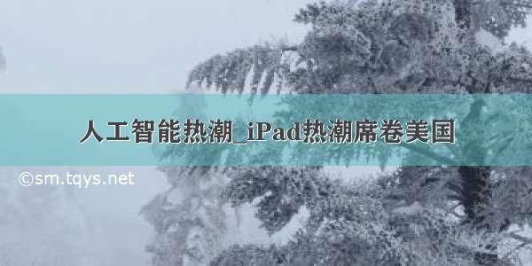 人工智能热潮_iPad热潮席卷美国