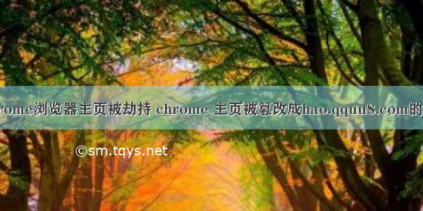 修改 Chrome浏览器主页被劫持 chrome 主页被篡改成hao.qquu8.com的解决方案