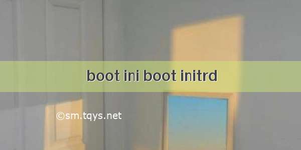 boot ini boot initrd