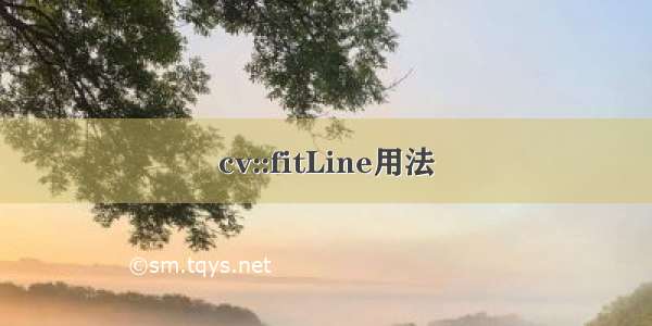 cv::fitLine用法