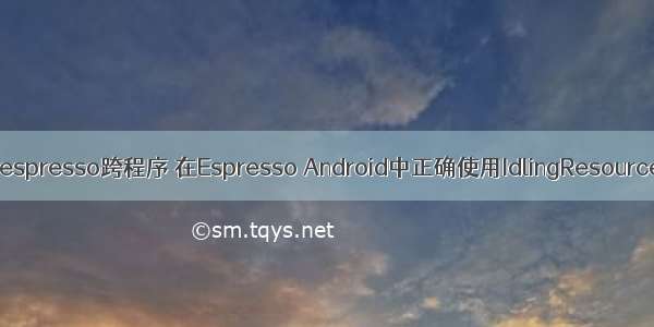 android espresso跨程序 在Espresso Android中正确使用IdlingResource的方法