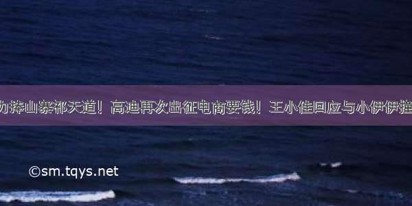 散打哥力捧山寨祁天道！高迪再次出征电商要钱！王小佳回应与小伊伊撞衫事件！