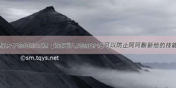 王者荣耀夫子的进阶试炼【购买贤者的庇护后可以防止阿珂刷新他的技能】答案