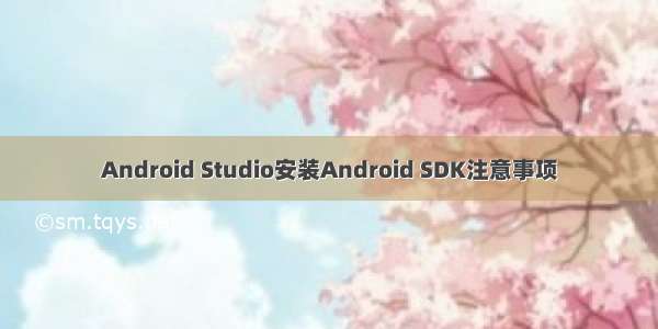 Android Studio安装Android SDK注意事项