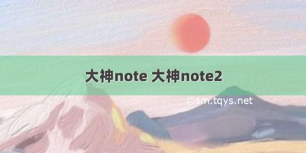 大神note 大神note2