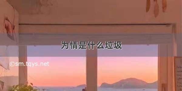 为情是什么垃圾