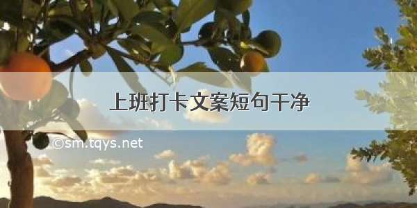 上班打卡文案短句干净