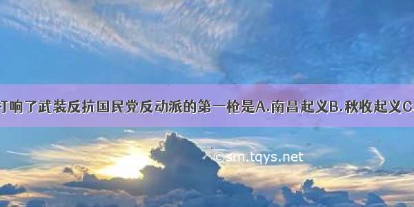 单选题中共打响了武装反抗国民党反动派的第一枪是A.南昌起义B.秋收起义C.广州起义D.