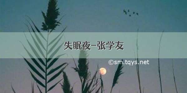 失眠夜-张学友