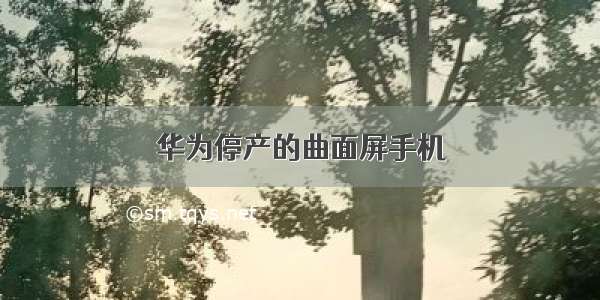 华为停产的曲面屏手机