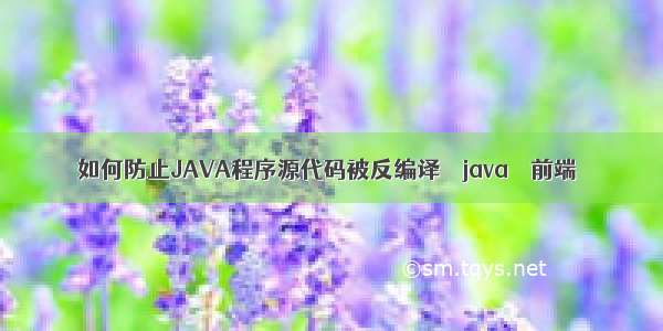 如何防止JAVA程序源代码被反编译 – java – 前端