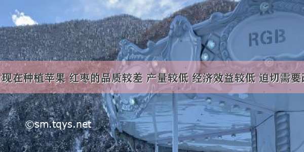 果农因为现在种植苹果 红枣的品质较差 产量较低 经济效益较低 迫切需要改良果树 