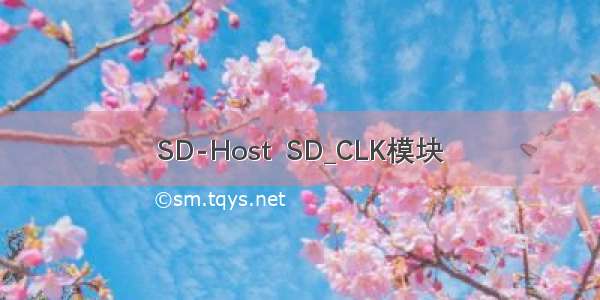 SD-Host  SD_CLK模块