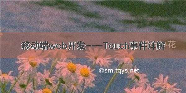 移动端web开发---Touch事件详解