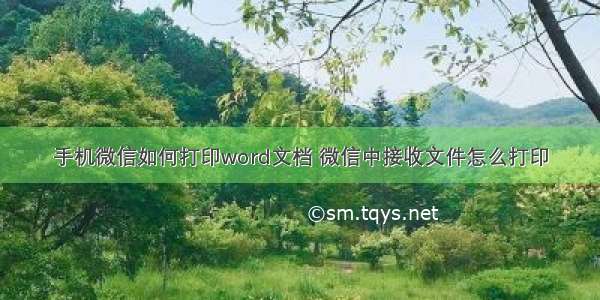 手机微信如何打印word文档 微信中接收文件怎么打印