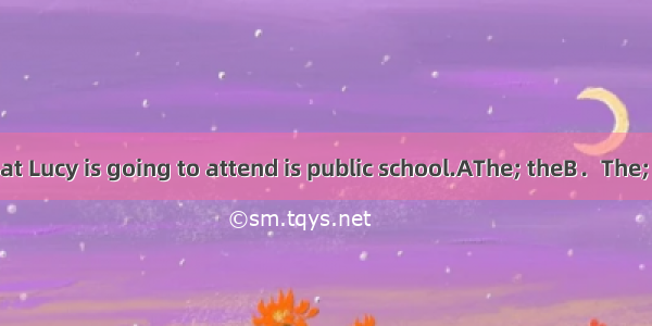 middle school that Lucy is going to attend is public school.AThe; theB．The; aC．A; theD．A;