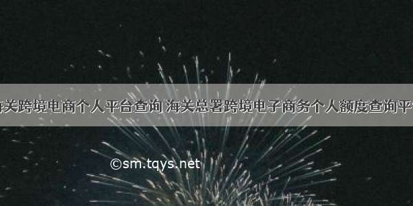 海关跨境电商个人平台查询 海关总署跨境电子商务个人额度查询平台