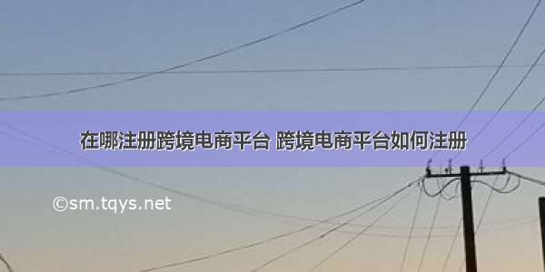 在哪注册跨境电商平台 跨境电商平台如何注册