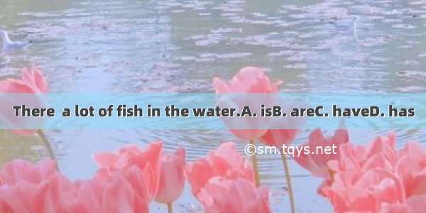 There  a lot of fish in the water.A. isB. areC. haveD. has
