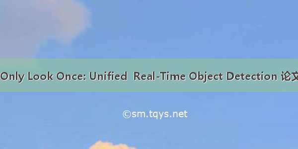 You Only Look Once: Unified  Real-Time Object Detection 论文翻译