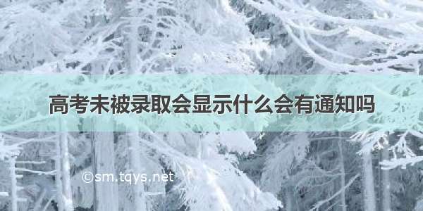 高考未被录取会显示什么会有通知吗