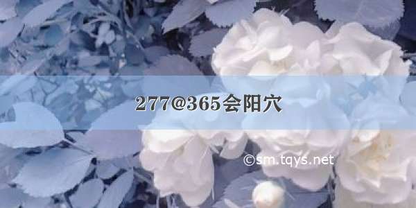 277@365会阳穴