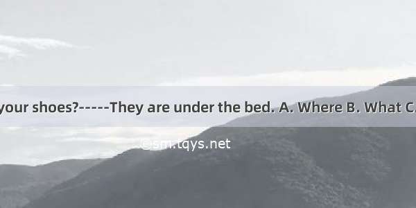 -are your shoes?-----They are under the bed. A. Where B. What C. How