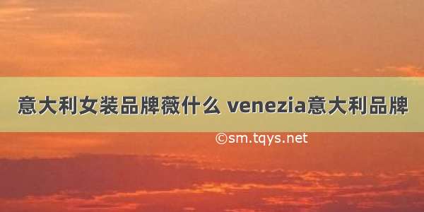 意大利女装品牌薇什么 venezia意大利品牌