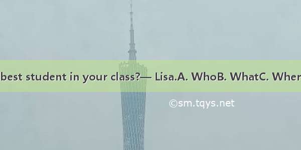 —  is the best student in your class?— Lisa.A. WhoB. WhatC. WhereD. When