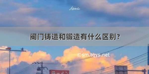 阀门铸造和锻造有什么区别？