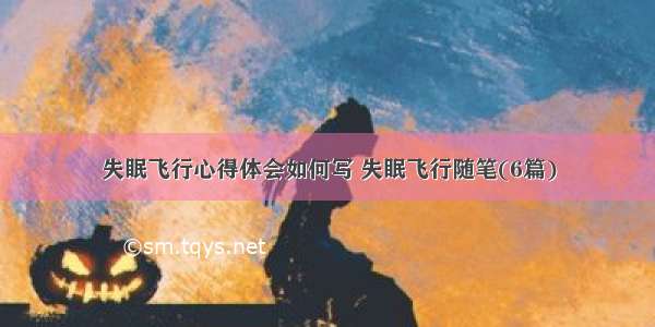 失眠飞行心得体会如何写 失眠飞行随笔(6篇)