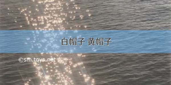 白帽子 黄帽子