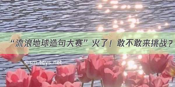 “流浪地球造句大赛”火了！敢不敢来挑战？