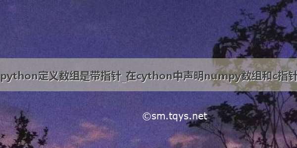 python定义数组是带指针_在cython中声明numpy数组和c指针