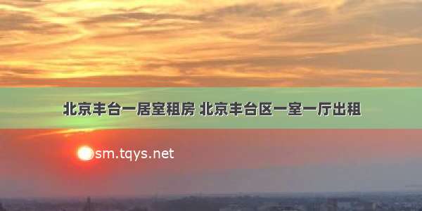 北京丰台一居室租房 北京丰台区一室一厅出租