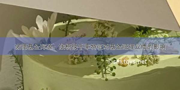 诺德基金郑源：浅析换手率特征对基金经理业绩的影响